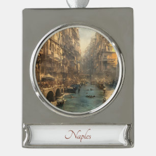Naples, Italy Travel Art Watercolor Ornament