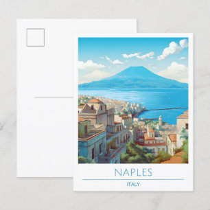 Naples Italy Vintage Travel Postcard