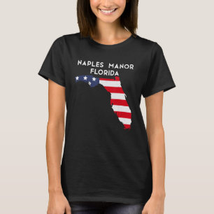Naples Manor Florida USA State America Travel Flor T-Shirt