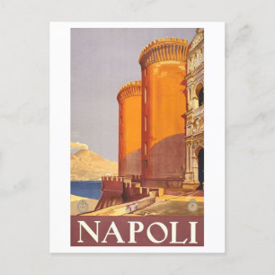Naples (Napoli) Vintage Travel Poster Postcard