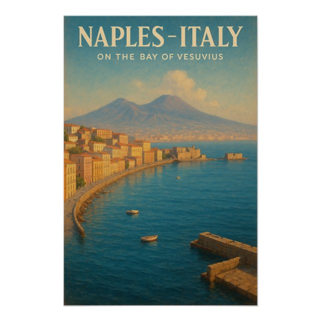 Naples On the Bay of Vesuvius Poster (Front)