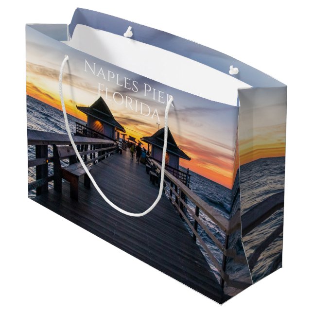 Naples Pier Florida Gift Bag (Back Angled)