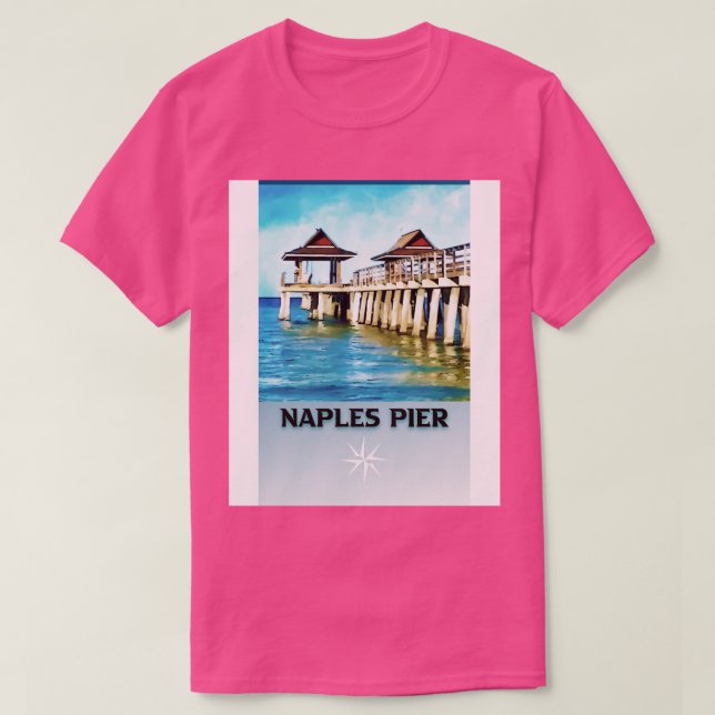 Naples Pier Travel Florida T-Shirt (Design Front)