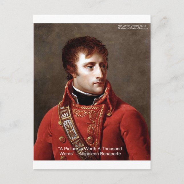 Napoleon "1000 Words" Tees, Mugs, Cards, Gifts Etc Postcard (Front)