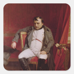 Napoleon  after his Abdication Square Sticker