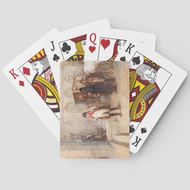 Napoleon after Waterloo (oil on canvas) Playing Cards (Back)
