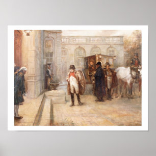 Napoleon after Waterloo (oil on canvas) Poster