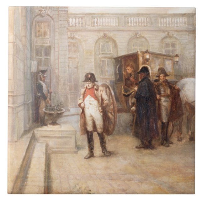 Napoleon after Waterloo (oil on canvas) Tile (Front)
