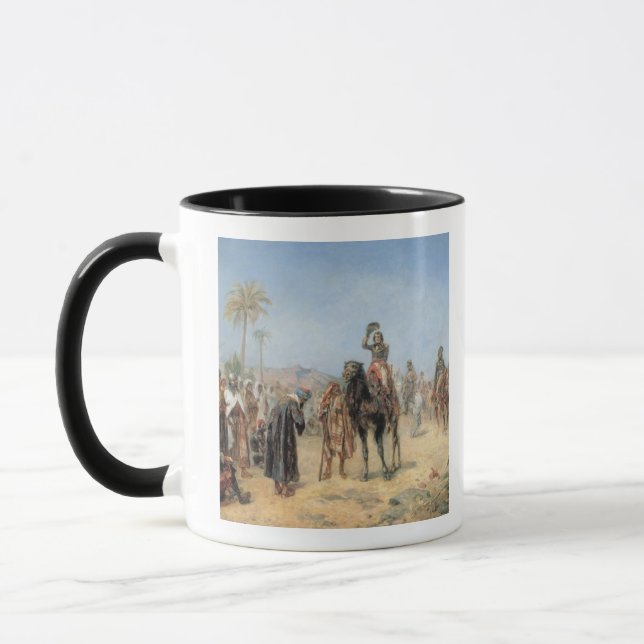 Napoleon Arriving at an Egyptian Oasis (oil on can Mug (Left)
