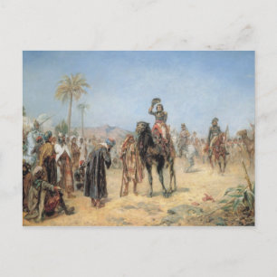 Napoleon Arriving at an Egyptian Oasis (oil on can Postcard