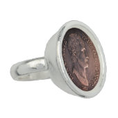 Napoleon Bonaparte 1802 silver coin Ring (Side)