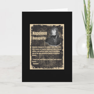Napoleon Bonaparte -Biography Card