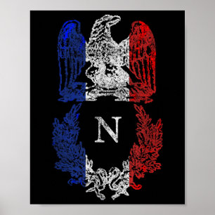 Napoleon Bonaparte Eagle French Flag Napoleonic Wa Poster