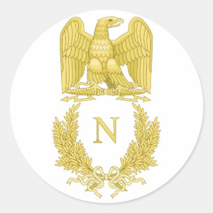 Napoleon Bonaparte Emblem Classic Round Sticker
