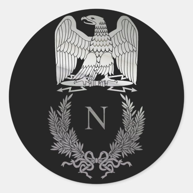 Napoleon Bonaparte Emblem Classic Round Sticker (Front)