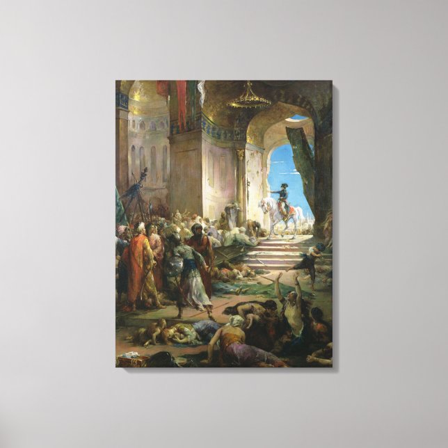 Napoleon Bonaparte  in the Grand Mosque at Cairo Canvas Print (Front)