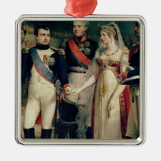 Napoleon Bonaparte  Receiving Queen Louisa Metal Tree Decoration (Front)