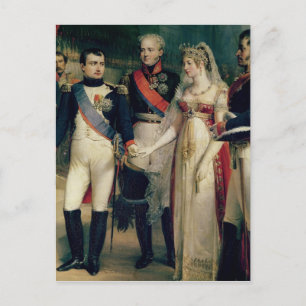 Napoleon Bonaparte  Receiving Queen Louisa Postcard