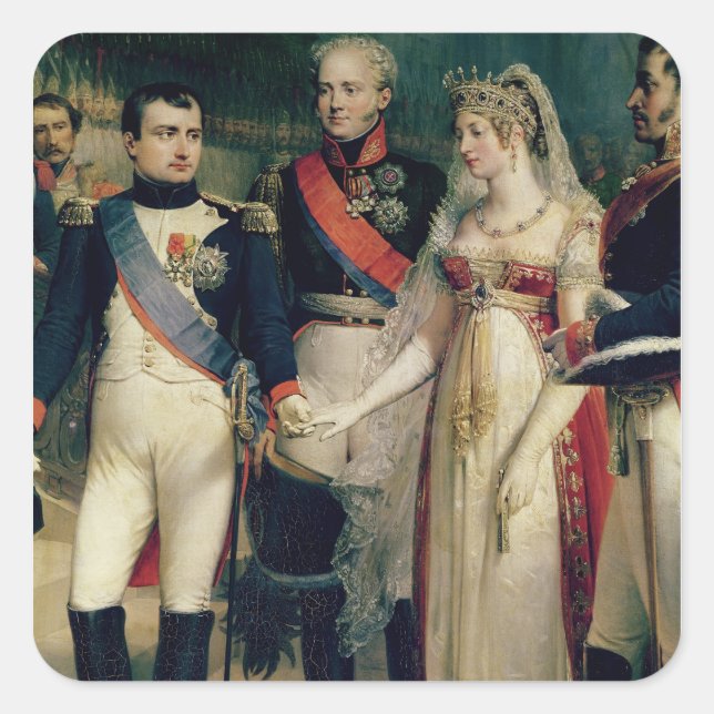 Napoleon Bonaparte  Receiving Queen Louisa Square Sticker (Front)