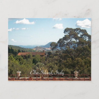 Napoleon Bonaparte's Exile View. Elba Island. Postcard