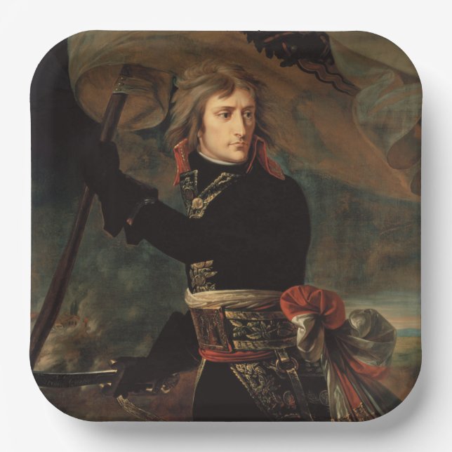 Napoleon Bonaparte's Rally at the Battle of Arcole Paper Plate (Front)