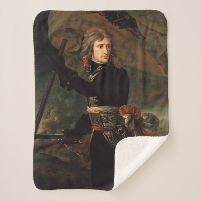 Napoleon Bonaparte's Rally at the Battle of Arcole Sherpa Blanket (Front)