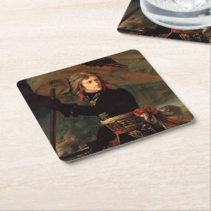 Napoleon Bonaparte's Rally at the Battle of Arcole Square Paper Coaster