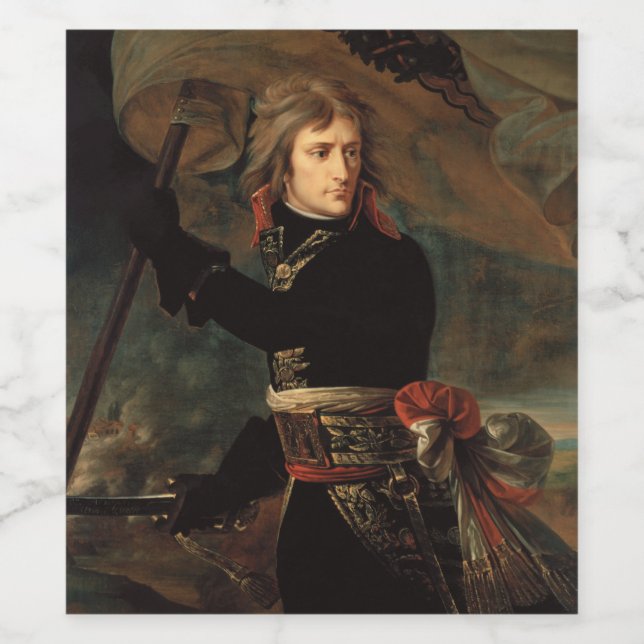 Napoleon Bonaparte's Rally at the Battle of Arcole Wine Label (Single Label)