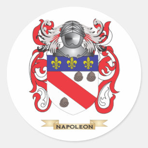 Napoleon Coat of Arms (Family Crest) Classic Round Sticker