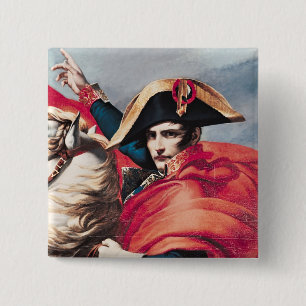 Napoleon Crossing the Alps 15 Cm Square Badge
