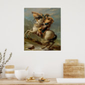 Napoleon Crossing the Alps 1800 Art Print Poster (Kitchen)