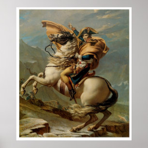Napoleon Crossing the Alps 1800 Art Print Poster