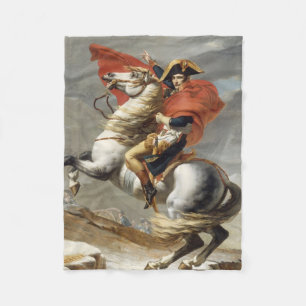 Napoleon Crossing the Alps by Jacques Louis David Fleece Blanket