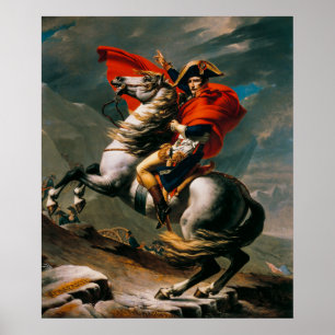 Napoleon Crossing the Alps by Jacques-Louis David Poster