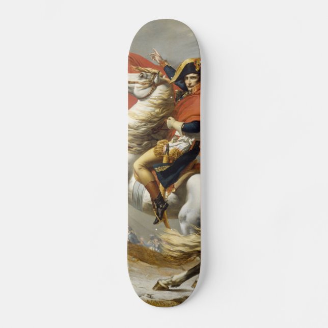 Napoleon Crossing the Alps by Jacques Louis David Skateboard (Front)