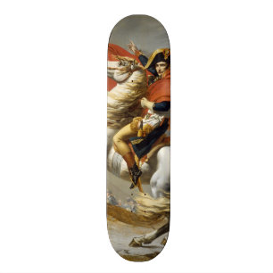Napoleon Crossing the Alps by Jacques Louis David Skateboard