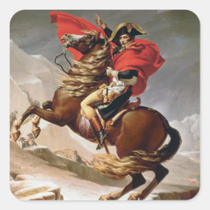 Napoleon Crossing the Alps, c.1800 (oil on canvas) Square Sticker