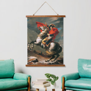 Napoleon Crossing the Alps Classical Oil Painting Hanging Tapestry