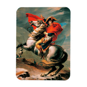 Napoleon Crossing the Alps, famous painting, Magnet