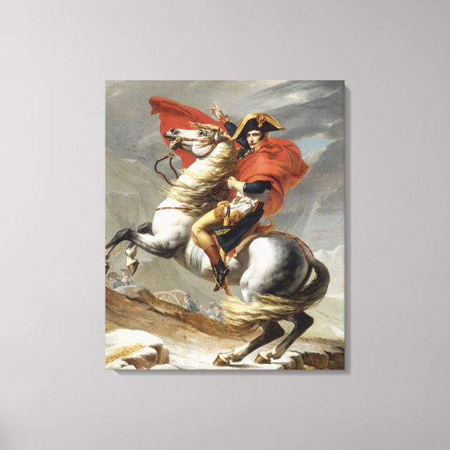 Napoleon Crossing the Alps - Jacques-Louis David Canvas Print (Front)