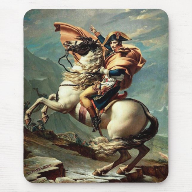 Napoleon Crossing the Alps Mouse Mat (Front)