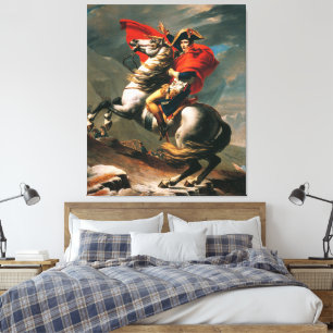 Napoleon Crossing the Alps Neoclassical Painting Canvas Print