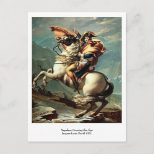 Napoleon Crossing the Alps Postcard