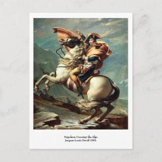 Napoleon Crossing the Alps Postcard