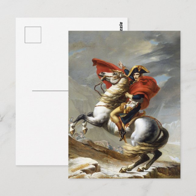 Napoleon Crossing the Alps Postcard (Front/Back)