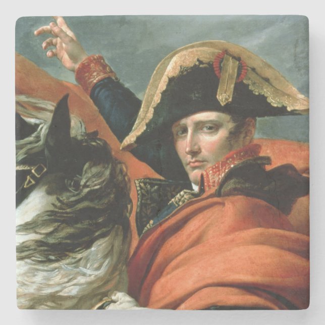 Napoleon  Crossing the Alps Stone Coaster (Front)