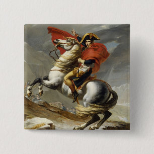 Napoleon Crossing the Grand Saint-Bernard Pass 15 Cm Square Badge