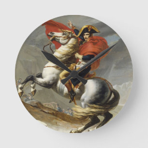 Napoleon Crossing the Grand Saint-Bernard Pass Round Clock