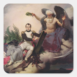 Napoleon  Crowned by Time, before 1833 Square Sticker