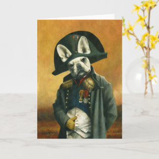 Napoleon French Bulldog Greetings Card